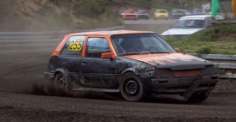 Søren Jensen kørte sig kontrolleret i C-finalen med sin Toyota Corolla.